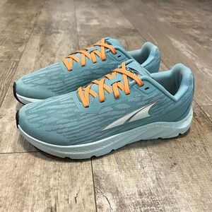 ALTRA Rivera Road Running Walking Shoes Womens 7 Light Blue Tangerine Orange